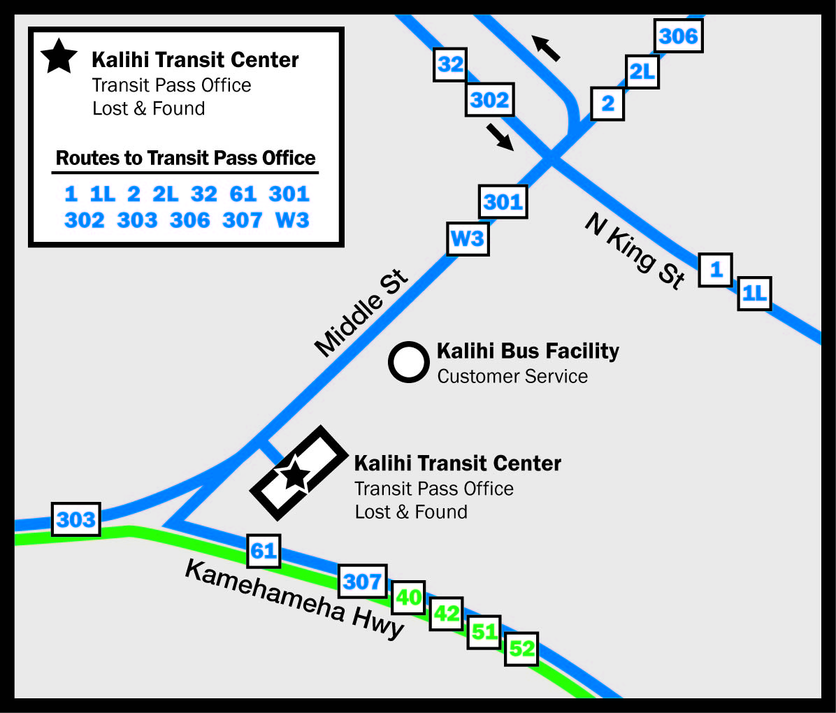 Kalihi Transit Facility Map