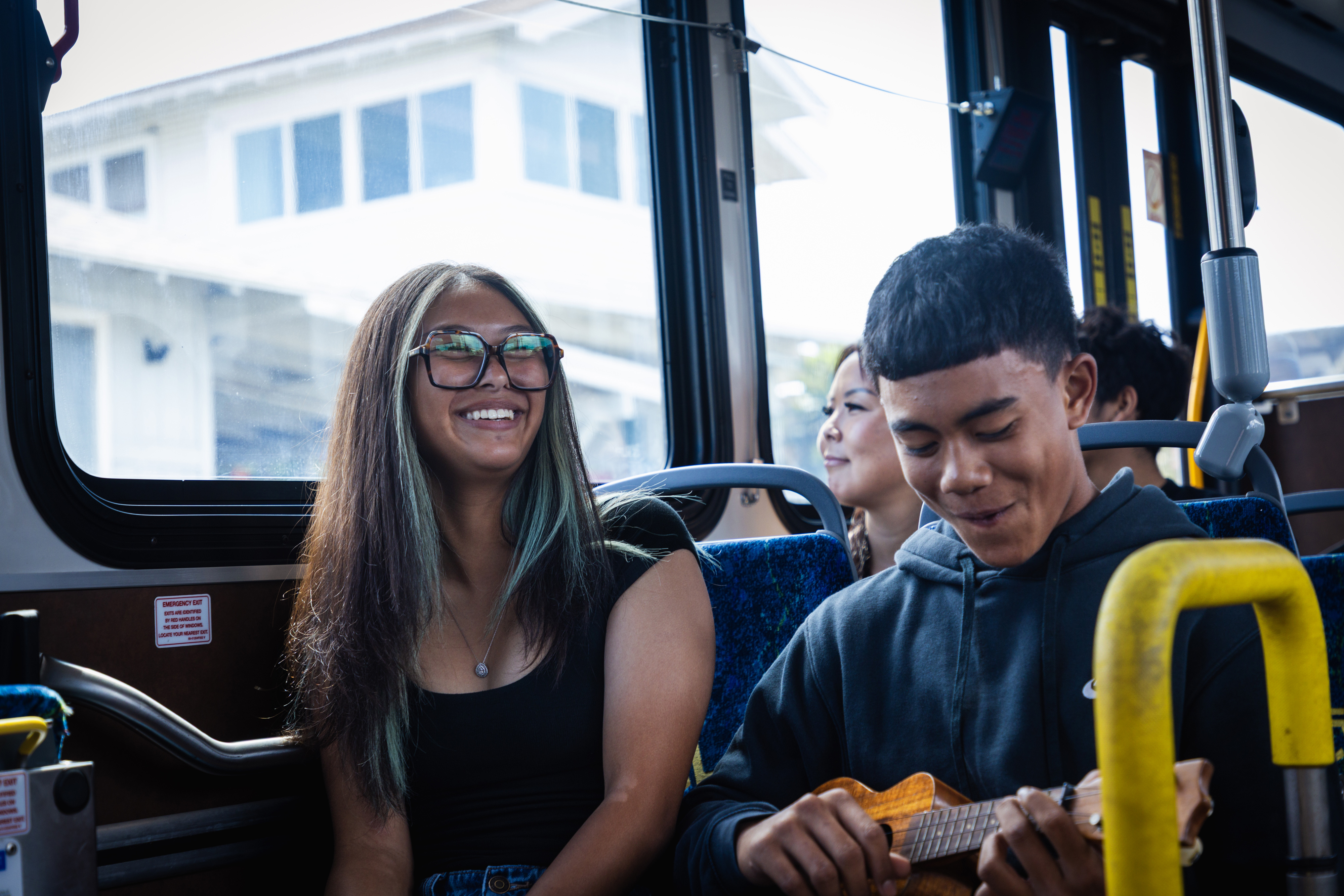 Image of Students riding the bus